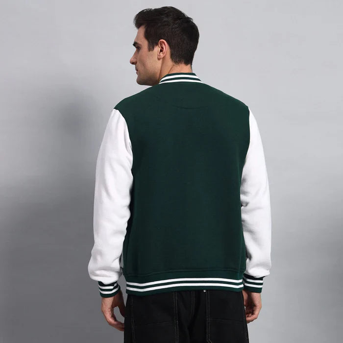 DARK GREEN VARSITY JACKET