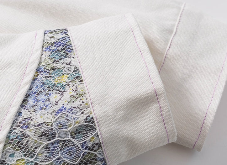 Lace Splicing Color Jacket Male Design Sense