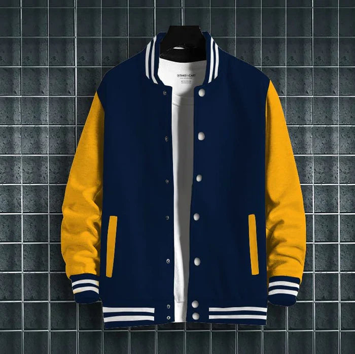 YELLOW & BLUE VARSITY JACKET