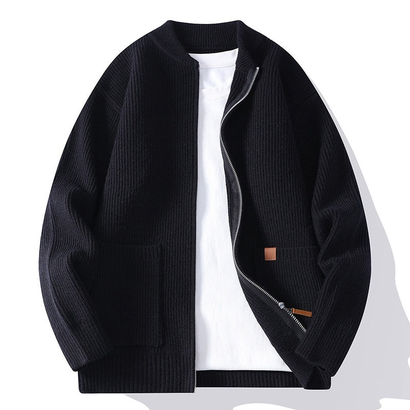 Men's Sweater Cardigan Striped Jacket Coat